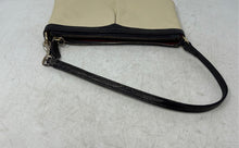 Load image into Gallery viewer, Dooney & Bourke Womens Cream Brown Pebbled Leather Shoulder Bag
