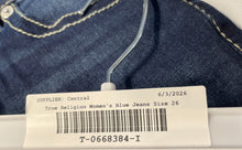 Load image into Gallery viewer, True Religion Womens Joey Blue Denim Mid Rise 5 Pocket Design Flared Jeans Sz 26