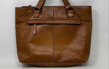Load image into Gallery viewer, Wild West Los Angeles Womens Brown Leather Double Handles Outer Pockets Tote Bag
