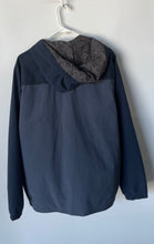 Load image into Gallery viewer, Voyager Mens Blue Gray Long Sleeve Full-Zip Hooded Windbreaker Jacket Size M