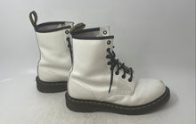 Load image into Gallery viewer, Dr. Martens Womens 11822 White Round Toe Lace-Up Ankle Combat Boots Size 8