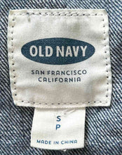 Load image into Gallery viewer, Old Navy Womens Blue Cotton Long Sleeve Collared Button Front Denim Jacket Sz S