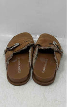 Load image into Gallery viewer, Crown Vintage Womens Drillis Brown Leather Slip-On Clog Slippers Size 7.5M