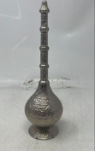 Load image into Gallery viewer, Soysal Silver-Tone Arabian Islamic Old Brass Sprinkler Rose Water Bottle