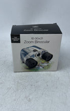 Load image into Gallery viewer, The Sharper Image 10-30x21 Zoom Silver Black Compact Optics Binocular With Case