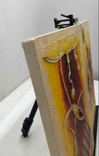Load image into Gallery viewer, Set Of 2 Pcs Romess Signed Framed Abstract Yellow Brown Wall Decor Art Painting