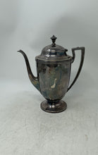 Load image into Gallery viewer, Antique Vintage Oxford Silver-Tone Pedestal Base Hinged Lidded Tea Coffee Pot