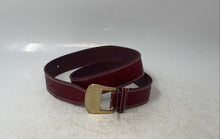 Load image into Gallery viewer, Michael Kors Womens Red Genuine Leather Adjustable Dress Belt Size Medium