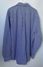 Load image into Gallery viewer, Joseph Abboud Mens Blue White Gingham Cotton Custom Fit Dress Shirt Size 17 1/2