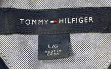 Load image into Gallery viewer, Tommy Hilfiger Mens Blue Stars Print Cotton Short Sleeve Button-Up Shirt Size L