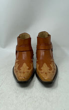 Load image into Gallery viewer, Alberto Fellini Mens Brown Snip Toe Side-Zip Ankle Western Boots Size 7.5