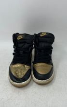 Load image into Gallery viewer, Nike Boys Air Jordan 1 Retro High OG Black Gold Sneaker Shoes Size 12.5C