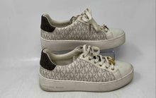 Load image into Gallery viewer, Michael Kors Womens Ivory Brown Signature Print Lace-Up Sneaker Shoes Size 7M