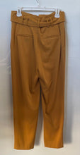 Load image into Gallery viewer, Antonio Melani Womens Mustard Yellow Pleated Front Belted Paperbag Pants Size 4