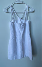 Load image into Gallery viewer, Zara Womens White Stretch Sleeveless Spaghetti Strap Back Zip Mini Dress Size L