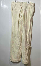 Load image into Gallery viewer, Zara Womens Beige Flat Front Pockets Regular Fit Wide Leg Cargo Pants Size XS