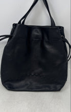 Load image into Gallery viewer, Anne Klein Womens Black Leather Inner Pockets Adjustable Strap Crossbody Handbag