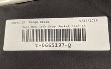 Load image into Gallery viewer, Zara Mens Dark Gray Long Sleeve Collared Pockets Snap Jacket Size XS