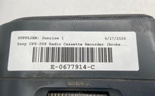 Load image into Gallery viewer, Sony CFS-209 Radio Cassette Recorder Boombox Broken Athena-Not Tested