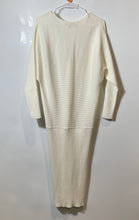 Load image into Gallery viewer, Banana Republic Womens White Knitted V-Neck Long Sleeve Sweater Dress Size M