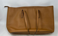 Load image into Gallery viewer, Michael Kors Womens Brown Charm Double Handle Inner Pockets Shoulder Bag