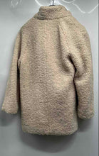 Load image into Gallery viewer, Banana Republic Womens Beige Long Sleeve Mock Neck Sherpa Overcoat Size Medium
