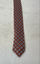 Load image into Gallery viewer, Perry Ellis Mens Gray Red Printed Keeper Loop Adjustable Formal Pointed Tie