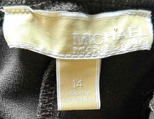 Load image into Gallery viewer, Michael Kors Womens Black Flat Front Pockets Straight Leg Dress Pants Size 14