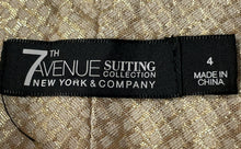 Load image into Gallery viewer, 7th Avenue New York & Company Womens White Gold Flat Front Chino Shorts Size 4