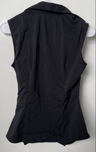 Load image into Gallery viewer, Express Womens Black Tie-Front Sleeveless Collared Casual Blouse Top Size XS