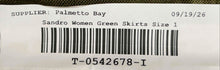 Load image into Gallery viewer, Sandro Paris Womens Green Back Zip Short-Length Mini Skirt Size 1