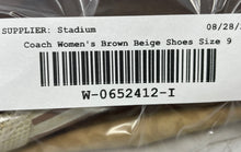 Load image into Gallery viewer, Coach Womens Edith A1244 Brown Beige Low Top Lace-Up Sneaker Shoes Size 9M