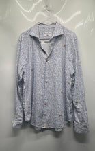 Load image into Gallery viewer, Robert Graham Mens White Blue Floral Tailored Fit Collared Button-Up Shirt 2XL