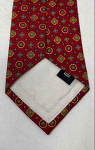 Load image into Gallery viewer, Guy Laroche Mens Red Geometric Adjustable Designer Formal Neckwear Pointed Tie