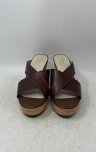 Load image into Gallery viewer, Franco Sarto Womens Brown Open Toe Wedge Heel Slip-On Slide Sandals Size 8.5