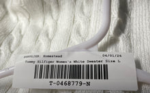 Load image into Gallery viewer, Tommy Hilfiger Womens White Long Sleeve Knitted Pullover Sweater Size L