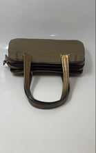 Load image into Gallery viewer, Victor Hugo Womens Gold Color Inner Pockets Double Handle Satchel Purse