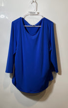 Load image into Gallery viewer, Calvin Klein Womens Blue 3/4 Sleeve Scoop Neck Pullover Tunic Top Size XL