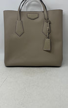 Load image into Gallery viewer, DKNY Womens Brown Leather Inner Pockets Charm Double Handle Tote Handbag