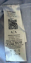 Load image into Gallery viewer, Armani Exchange Mens Blue Check Short Sleeve Regular Fit Button-Up Shirt Size M