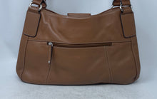 Load image into Gallery viewer, Tignanello Womens Brown Pebbled Leather Double Handle Shoulder Handbag