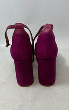 Load image into Gallery viewer, Kensie Womens Fuchsia Leather Ankle Strap Block Platform Heels Size 9M