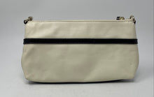 Load image into Gallery viewer, Kate Spade Womens White Black Pebbled Leather Bow Chain Strap Shoulder Handbag