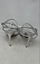Load image into Gallery viewer, Steve Madden Womens Theresa Silver Open Toe Buckle Strappy Heels Size 8 M