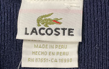 Load image into Gallery viewer, Lacoste Mens Navy Blue Gray Striped Long Sleeve V-Neck Pullover Sweater No Size