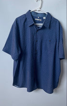 Load image into Gallery viewer, Moda Campia Moda Mens Blue White Polka Dot Short Sleeve Button-Up Shirt Size 2XL