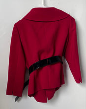 Load image into Gallery viewer, Tahari Womens Red Long Sleeve Belted Collared Classic Jacket Size 6P