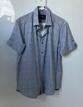 Load image into Gallery viewer, Robert Graham Mens Blue Printed Modern Americana Button-Up Shirt Size Large