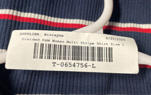 Load image into Gallery viewer, Divided By H&M Womens Multicolor Striped Knitted Cropped Top Size Large