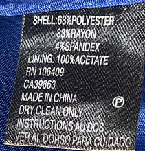 Load image into Gallery viewer, Tahari Womens Blue Regular Fit Round Neck Back-Zip Sleeveless A-Line Dress Sz 8